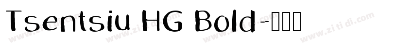 Tsentsiu HG Bold字体转换